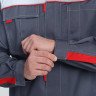 Костюм Фаворит-1 Премиум СОП UZ (тк.Смесовая,240) брюки, т.серый/серый/красный