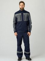 Костюм Нембус-1 СОП (тк.Смесовая,220) брюки, т.синий/серый