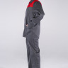 Костюм Стандарт (тк.Смесовая,210) брюки, т.серый/красный