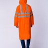 Плащ влагозащитный сигнальный СОП (Нейлон/ПВХ,180), оранжевый