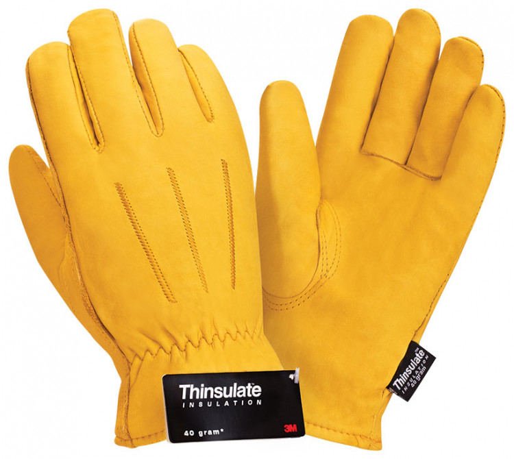 Кожаные утепленные перчатки Siberia 0150 3M Thinsulate