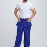 Костюм Союз-Профессионал-1 CH (тк.Смесовая,240) брюки, васильковый/св.серый/оранжевый