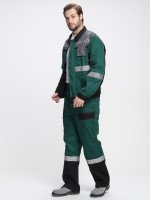 Костюм Виват-1 Премиум AR (тк.Смесовая,240) брюки, зеленый/черный/серый