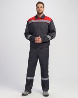 Костюм Легион Премиум-1 СОП CH (тк.Смесовая,240) брюки, т.серый/красный