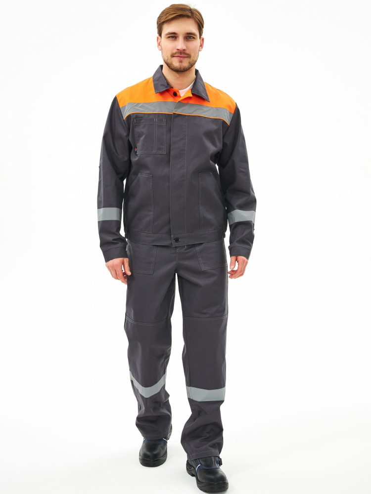 Костюм Липецк-2 СОП CH (тк.Смесовая,280) п/к, т.серый/оранжевый Костюм Липецк-2 СОП CH (тк.Смесовая,280) п/к, т.серый/оранжевый