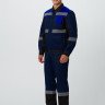 Костюм Виват-1 Премиум (тк.Смесовая,240) брюки, т.синий/черный/васильковый