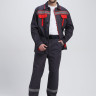 Костюм ИТР СОП UZ (тк.Саржа,250) брюки, т.серый/красный Костюм ИТР СОП UZ (тк.Саржа,250) брюки, т.серый/красный