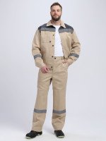Костюм Легион-1 СОП (тк.Смесовая,210) брюки, бежевый/т.серый